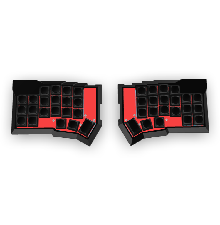 Corne Keyboard (Pinky-Staggered) 3D Model